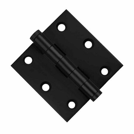 EMBASSY 3 x 3 Solid Brass Hinge, Flat Black US19 Finish with Flat Tips 3030US19F-1